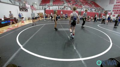 67 lbs 3rd Place - Cyrus Baker, Harrah Little League Wrestling vs Hudsen Earnest, OKC Saints Wrestling