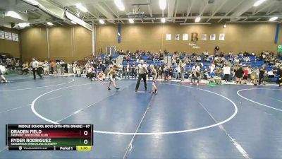 67 lbs Cons. Round 4 - Draden Field, Fremont Wrestling Club vs Ryder Rodriguez, Sanderson Wrestling Academy