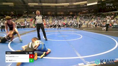 54 lbs Semifinal - Hai?Lee Castillo, Anadarko vs Mackinley Wolf, Wolfpak Wrestling