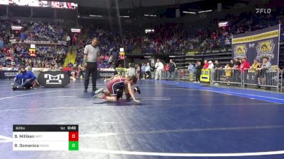 82 lbs Round Of 32 - Bensyn Milliken, Mifflin County vs Roman Domenico, Moon