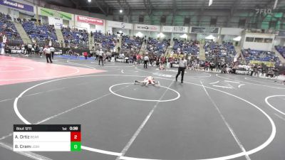 80 lbs Quarterfinal - Ayden Ortiz, Bear Cave vs Bryan Cram, Lesher