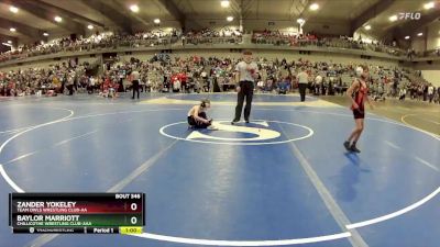 55 lbs Cons. Round 3 - Zander Yokeley, Team Owls Wrestling Club-AA vs Baylor Marriott, Chillicothe Wrestling Club-AAA