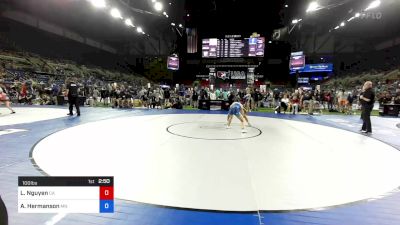 100 lbs Cons 16 #1 - Lauren Nguyen, California vs Amelia Hermanson, Minnesota