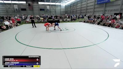 132 lbs Quarters & 1st Wb (16 Team) - Jake Kos, Minnesota Blue vs John Stewart, Team Alabama