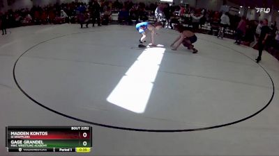 141 lbs Cons. Round 4 - Madden Kontos, GI Grapplers vs Gage Grandel, MWC Wrestling Academy