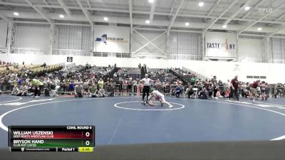 58 lbs Cons. Round 5 - William Uszenski, Deep Roots Wrestling Club vs Bryson Hand, Club Not Listed