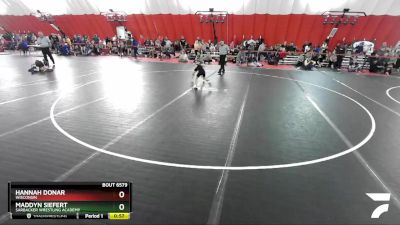 50-55 lbs Semifinal - Maddyn Siefert, Sarbacker Wrestling Academy vs Hannah Donar, Wisconsin