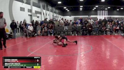 55 lbs Semis & 1st Wrestleback (8 Team) - Gwen Gross, Outlaws Xtreme vs BRAXTON HOLTZ, West Shore Wrestling Club