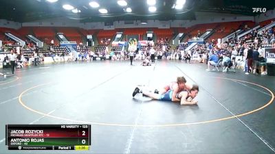 125 lbs Champ. Round 1 - Antonio Rojas, Oxford vs Jacob Rozycki, Michigan Grappler RTC