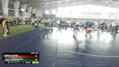 87 lbs Quarterfinal - Jantz Greenhalgh, Carbon Wrestling Club vs Simon Carter, Bear Cave Wrestling Club