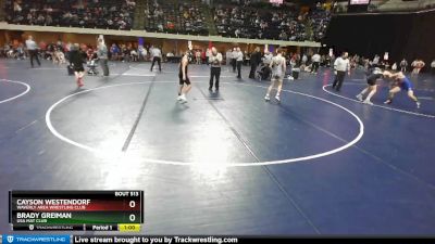 95 lbs Cons. Round 1 - Brady Greiman, USA Mat Club vs Cayson Westendorf, Waverly Area Wrestling Club