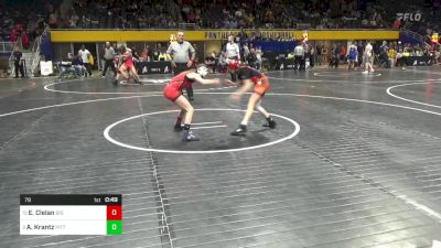 78 lbs Rd 7 - Consi-semis - Emalyn Clelan, Big Spring vs Alexis Krantz, Pittston