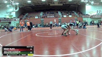 106 lbs Cons. Round 3 - Brady Black, Mishawaka Wrestling Club vs Benjamin Sandefur, Whiteland Wrestling Club