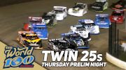 Twin 25s Highlights | 2023 World 100 Thursday Prelim at Eldora Speedway