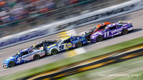 Kyle Larson And Chase Elliott Have Pit Road Run-In At Kansas Speedway