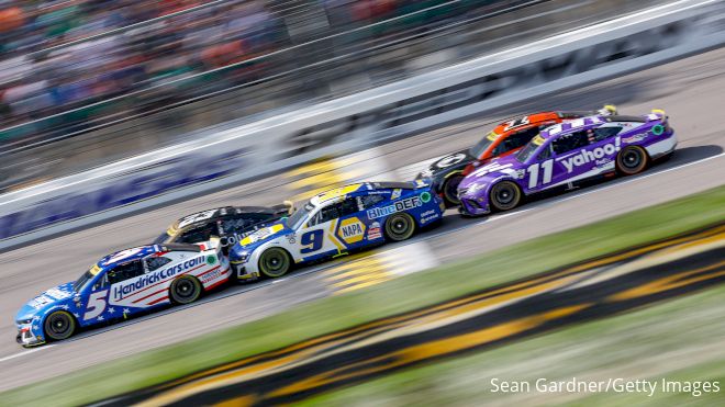 Kyle Larson And Chase Elliott Have Pit Road Run-In At Kansas Speedway