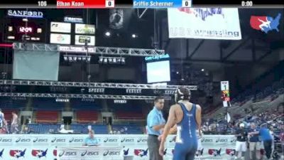 106 lbs round-2 Ethan Koan Missouri vs. Griffin Schermer Indiana