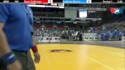 106 lbs round-3 Sean DeShazer Kansas vs. Anthony Bosco Illinois