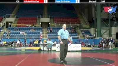106 lbs round-4 Mitchell McKee Minnesota vs. Sean DeShazer Kansas