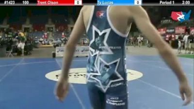 100 lbs round-4 Trent Olson Wyoming vs. Ty Lucas Florida