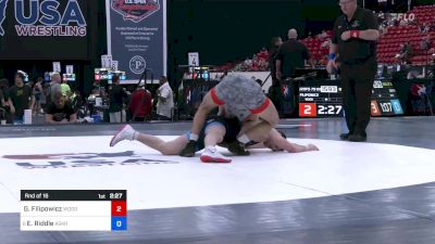 79 kg Rnd Of 16 - Gunner Filipowicz, Woodward Academy High School Wrestling vs Ethan Riddle, Askren Wrestling Academy