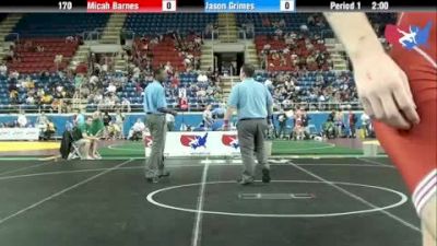 170 lbs round-1 Micah Barnes Minnesota vs. Jason Grimes Georgia