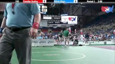 195 lbs round-1 Timothy Dudley South Carolina vs. Mitch Sliga Indiana