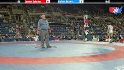 126 lbs round-2 Connor Schram Pennsylvania vs. Colton Adams Nebraska