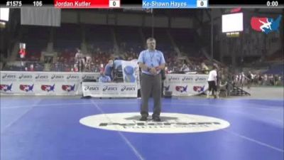 106 lbs round-6 Jordan Kutler New Jersey vs. Ke-Shawn Hayes Missouri