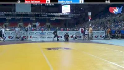 106 lbs round-6 Sean DeShazer Kansas vs. Austin Assad Ohio