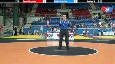 170 lbs round-4 Sean Mappes Indiana vs. Justin Koethe Iowa