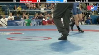 170 lbs round-6 Dontae Mcgee Florida vs. Chandler Rogers Washington