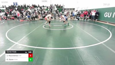 195 lbs Quarterfinal - Jake Kszywanos, Stratford vs Charles Dunn, Newtown