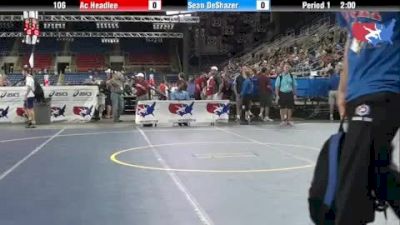 106 lbs round-7 Ac Headlee Pennsylvania vs. Sean DeShazer Kansas