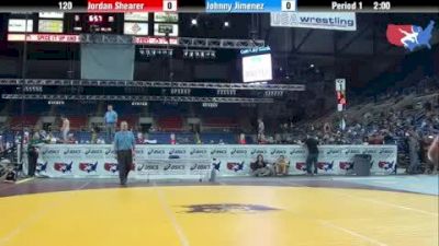 120 lbs round-7 Jordan Shearer North Dakota vs. Johnny Jimenez Illinois