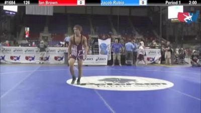 126 lbs round-7 Ian Brown Pennsylvania vs. Jacob Rubio Texas