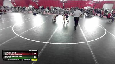 108 lbs Round 1 - Katy Simpson, Victory School Of Wrestling vs Maddie Meddaugh, Wisconsin