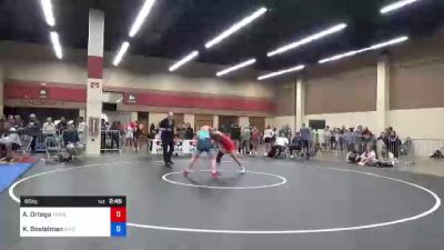 65 kg Round Of 16 - Ashlynn Ortega, Team Tornado Wrestling Club vs Kendall Bostelman, Wyoming Seminary Wrestling Club