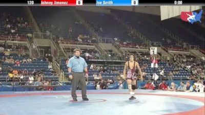 120 lbs rr2 Johnny Jimenez Illinois vs. Joe Smith Oklahoma