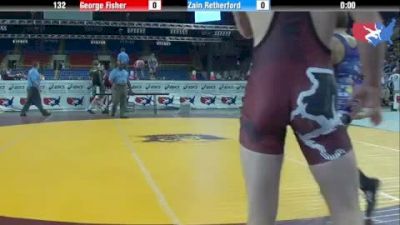 132 lbs round-6 George Fisher Illinois vs. Zain Retherford Pennsylvania