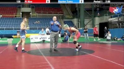 138 lbs round-6 PJ Klee California vs. Hayden Tuma Idaho