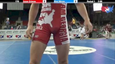 170 lbs round-5 Jason Grimes Georgia vs. Alex Meyer Iowa