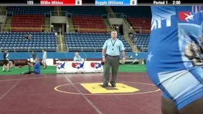 195 lbs round-4 Willie Miklus Iowa vs. Reggie Williams New York