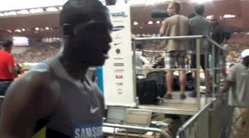 Kirani James narrow 2nd place finisher at 2012 Herculis Monaco