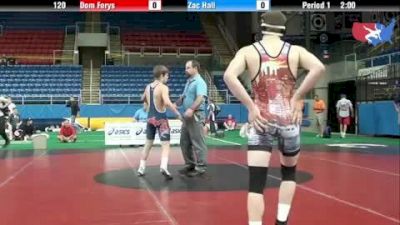 120 lbs round-6 Dom Forys Pennsylvania vs. Zac Hall Michigan