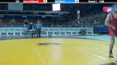 182 lbs round-6 Aaron Rothwell Wisconsin vs. Joel Dixon Oklahoma