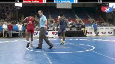 170 lbs round-7 Geordan Speiller Florida vs. Parker VonEgidy North Carolina