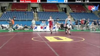 120 lbs round-7 Noah Teaney Missouri vs. Tim Lambert Michigan