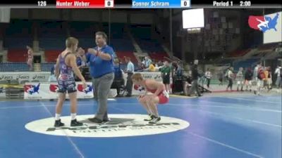 126 lbs rr3 Hunter Weber Wisconsin vs. Connor Schram Pennsylvania