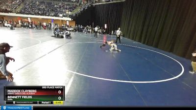 56 lbs 3rd Place Match - Maddox Clayberg, Sebolt Wrestling Academy vs Bennett Fields, Iowa